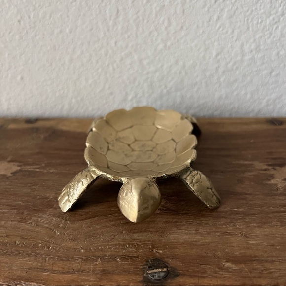 Vintage Solid Brass Turtle Trinket Dish Made in Taiwan - Picture 3 of 8